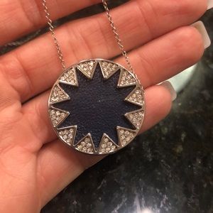 House of Harlow blue sunburst necklace